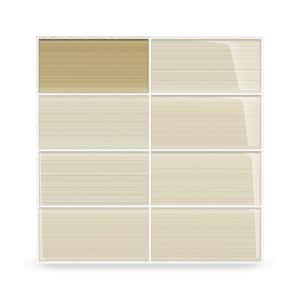 Cupatea Glass Tile for Kitchen Backsplash and Showers - 3 in. x 6 in. Sample (0.125 sq. ft. / piece)