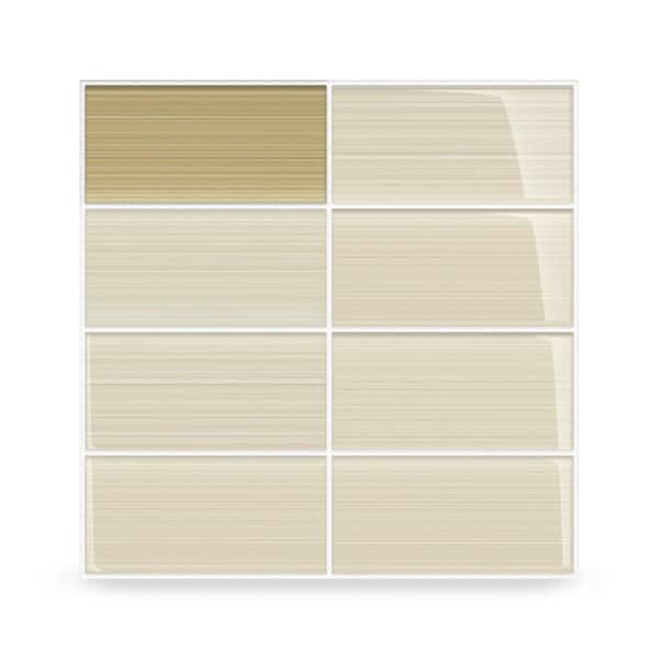 Cupatea Glass Tile for Kitchen Backsplash and Showers - 3 in. x 6 in. Sample (0.125 sq. ft. / piece)