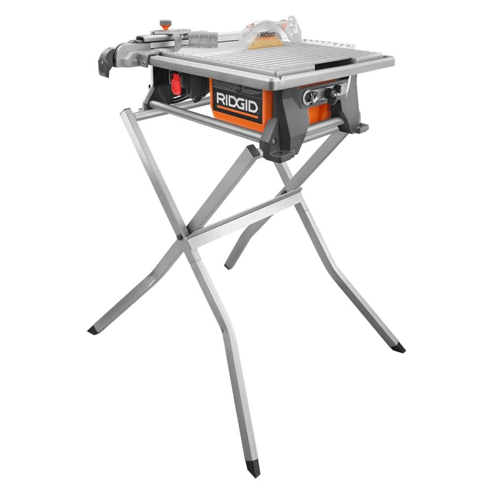 RIDGID 6.5 Amp Corded in. Table Top Wet Tile Saw with Stand R4021SN The  Home Depot