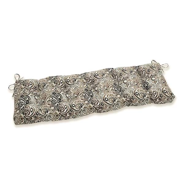 Pillow Perfect Other Rectangular Outdoor Bench Cushion in Black