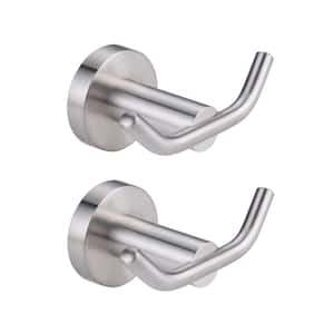 WOWOW Double Robe Hook 304 Stainless Steel in Matte Black 480807B-HD - The  Home Depot