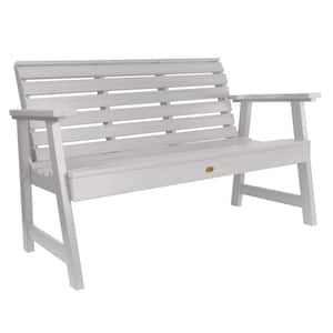 Weatherly 4 ft. 2-Person WhiteRecycled Plastic Outdoor Garden Bench