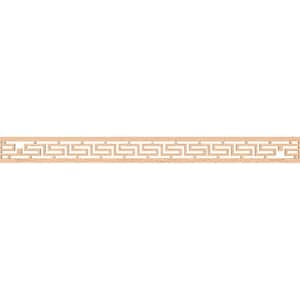 Tulum Fretwork 0.25 in. D x 46.375 in. W x 4 in. L Red Oak Wood Panel Moulding