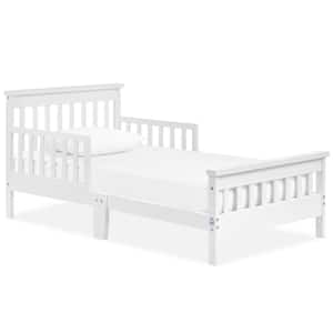 White JPMA and Greenguard Gold Certified San-Fran Toddler Bed made with Sustainable New Zealand Pinewood