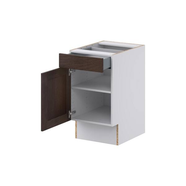 J COLLECTION Lincoln Chestnut Solid Wood Assembled 18 in. W x 32.5 in. H x 23.75 in. D Accessible ADA Base Cabinet with 1 Drawer