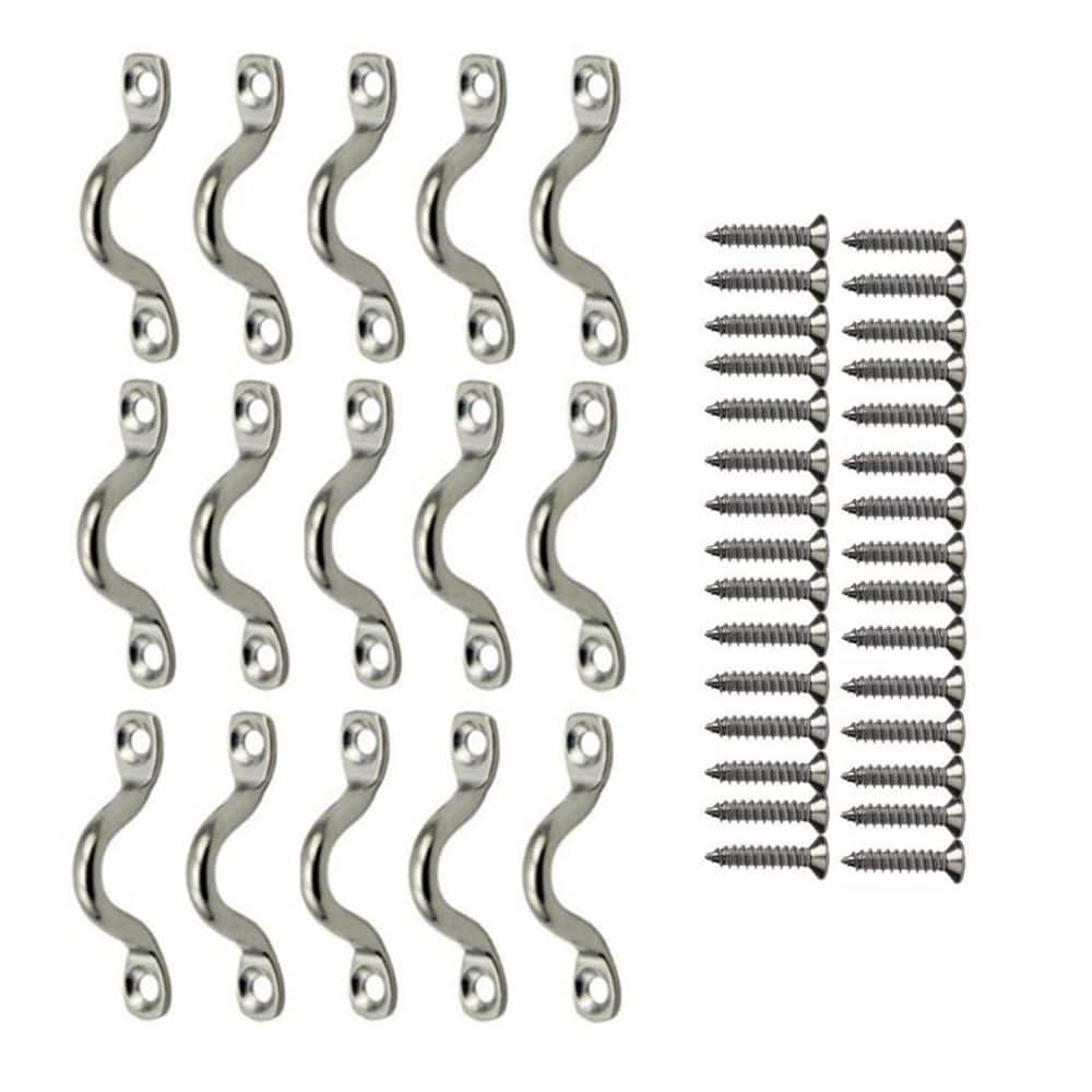 15-Piece 316 Stainless Steel Pad Eye Deck Loop Tie Down Anchor Point Eye Straps for Kayak Canoe Rigging price history on PriceWatchPro