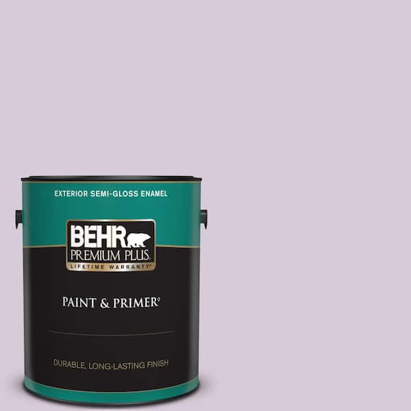 BEHR PREMIUM PLUS 1 gal. #670C-3 Purple Cream Semi-Gloss Enamel Exterior Paint & Primer