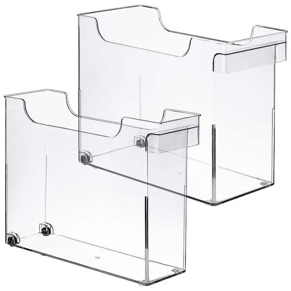 Roll Out Bottle Organization Bins for Undersink and Pantry Organizer Set (2-Pack)