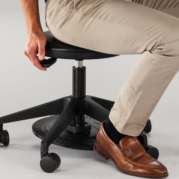 Office Star Products Pneumatic Backless Black Drafting Stool ST215