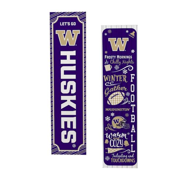 47 in. Double Sided Leaner Porch Sign, Universitiy of Washington, Winter Seasonal