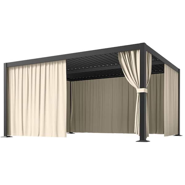 カーテン curtain (2 items) WNP 12 ft. x 14 ft. Universal Outdoor Privacy Curtains, Gazebo