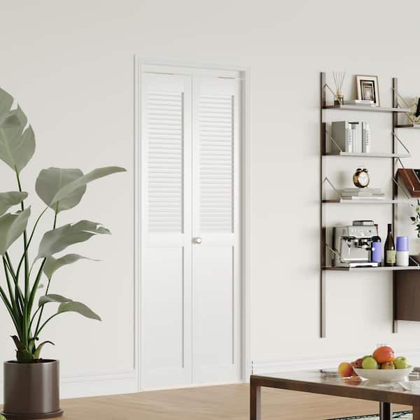 TENONER 72 in. x 80 in. Solid Core, MDF Composite, White, PVC