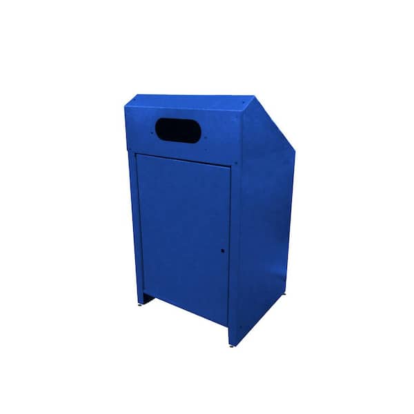 Paris 34 Gal. RC-1 Blue Outdoor Recycling Bin