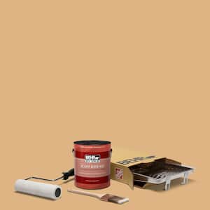 1 gal. #HDC-CL-18 Cellini Gold Ultra Extra Durable Flat Interior Paint and 5-Piece Wooster Set All-in-One Project Kit