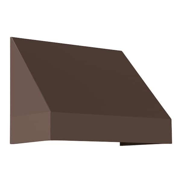 10.38 ft. Wide New Yorker Window/Entry Fixed Awning (16 in. H x 30 in. D) Brown