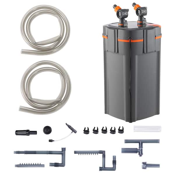 Aquarium Filter 528 GPH 5-Stage Canister Filter 200 Gallon Ultra-Quiet Internal Aquarium Filter with UV Protection 20 W