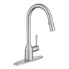 Moen Adler Single Handle Pull Down Sprayer Kitchen Faucet With Power