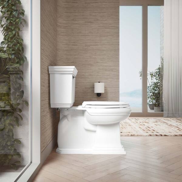 KOHLER Rutledge Elongated Closed Front Toilet Seat in White