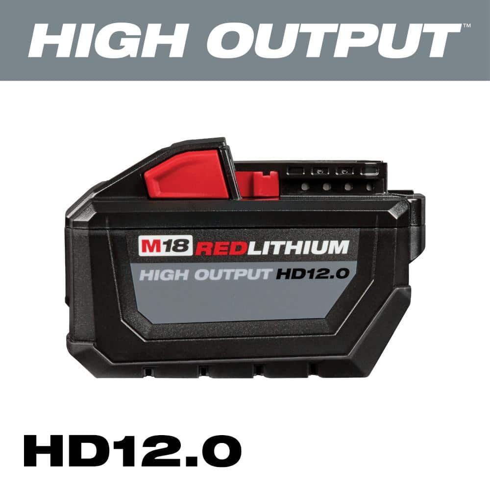 Milwaukee M18 18-Volt Lithium-Ion High Output 12.0Ah Battery Pack  48-11-1812 The Home Depot