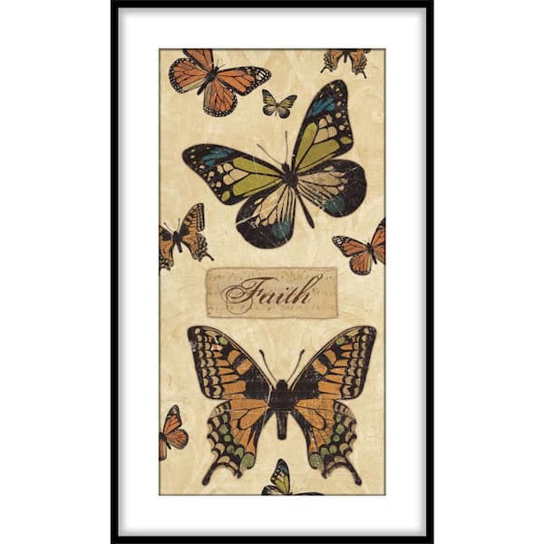 PTM Images 9.75 in. x 11.75 in. "Belindas Butterfly Panel I"Framed Wall Art