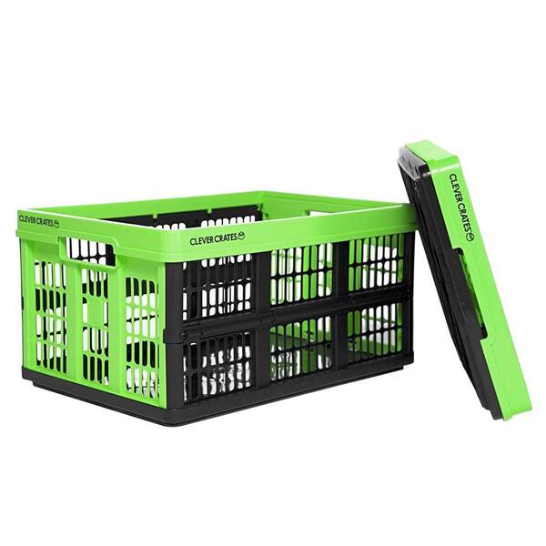 Clever Crates 47.5 qt. Collapsible Utility Box in Kiwi Green