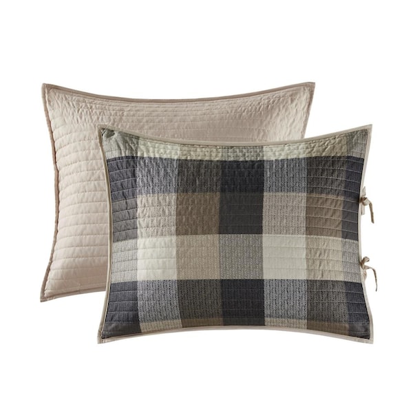 Madison Park Pioneer 6-Piece Neutral Plaid Reversible Madison Park Pioneer 6-Piece Neutral Plaid Reversible