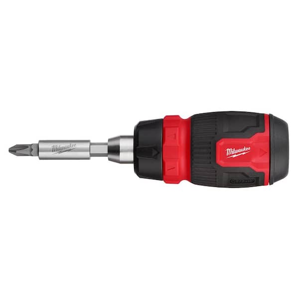 Milwaukee 8-In-1 Ratcheting Compact Multi-Bit Screwdriver 48-22