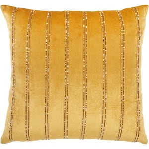 Sofia Gold 20 in. x 20 in. Throw Pillow