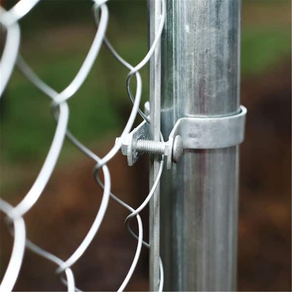 ALEKO 6 ft. x 50 ft. Galvanized Steel Chain Link Fence - Complete Kit 11.5 AW Gauge