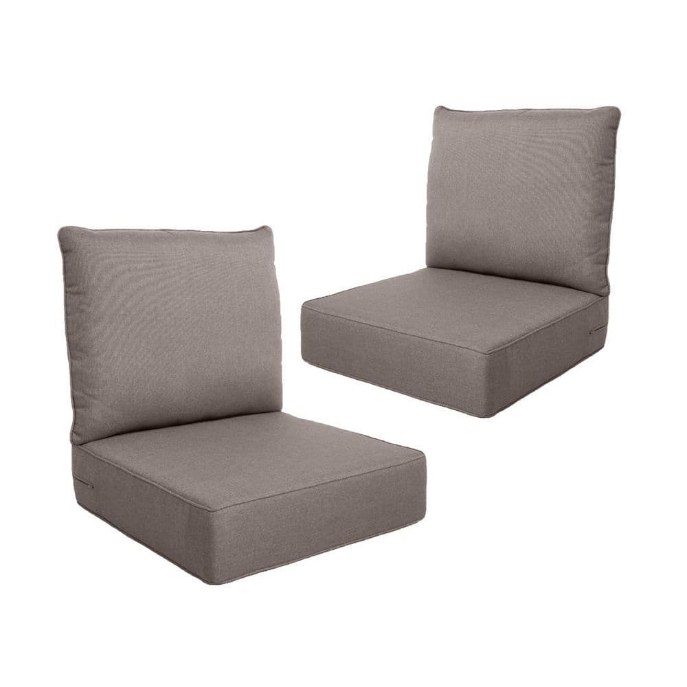 Duraolex 22 in. W x 24 in. D x 6 in. Thick 4-Piece Deep Seating Outdoor Lounge Chair Olefin Cushion, Gray price history on PriceWatchPro