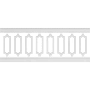 94 1/2 in. (Adjustable 36 in. to 40 in.) 23 sq. ft. Polyurethane Ashford Scalloped Panel Wainscot Kit Primed