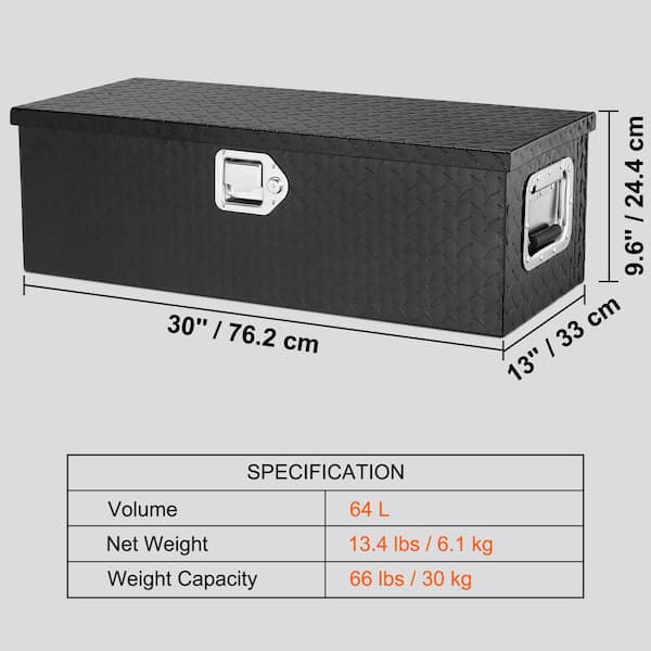 SKYSHALO Heavy Duty Aluminum Truck Bed Tool Box, Diamond