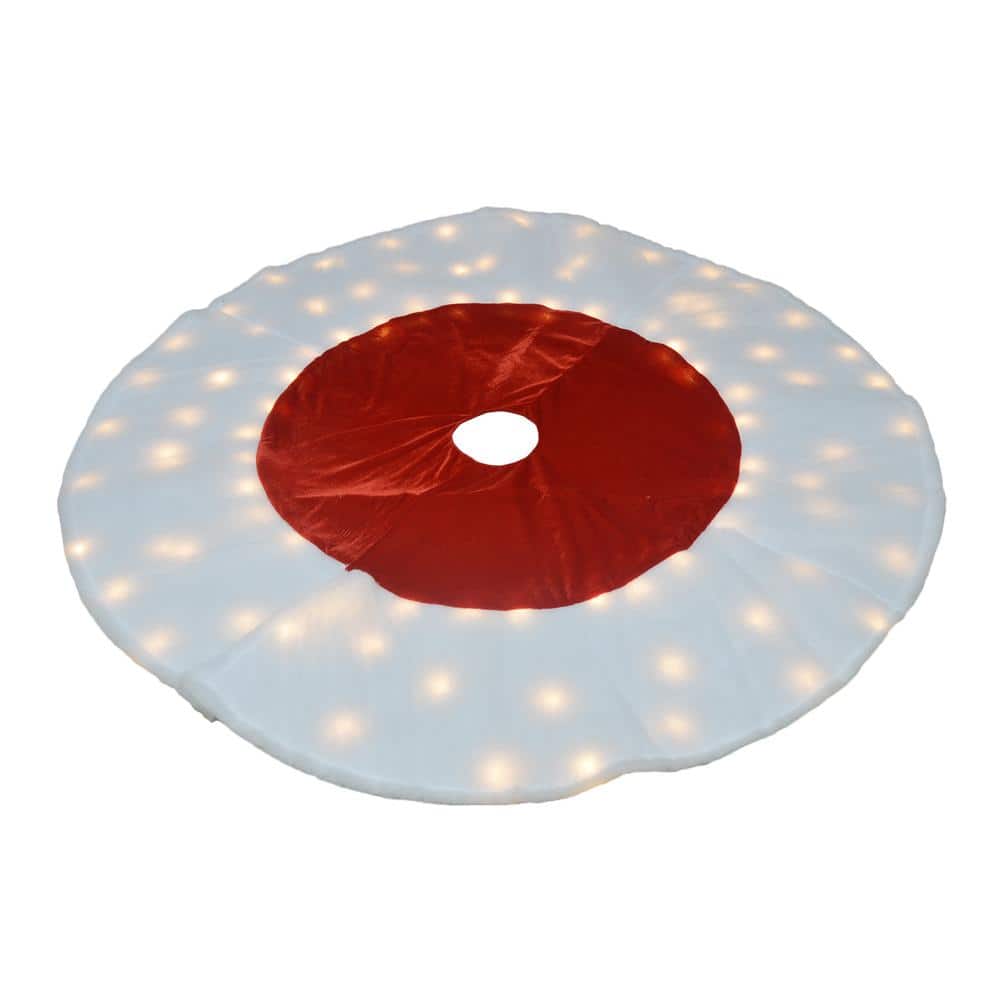 Brillient 60 in. LED Table/Christmas Tree Skirt 8 Function Controller