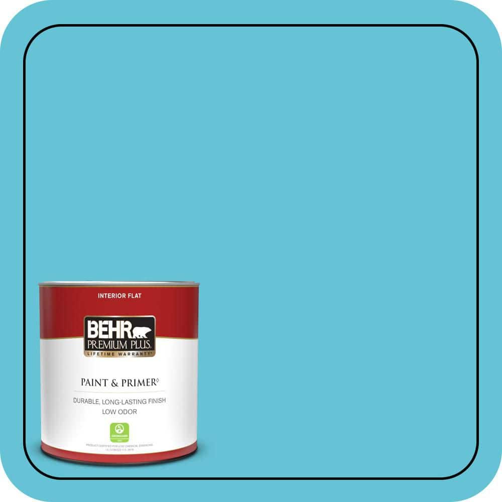 1 qt. #P480-4 Rushing Stream Flat Low Odor Interior Paint & Primer price history on PriceWatchPro
