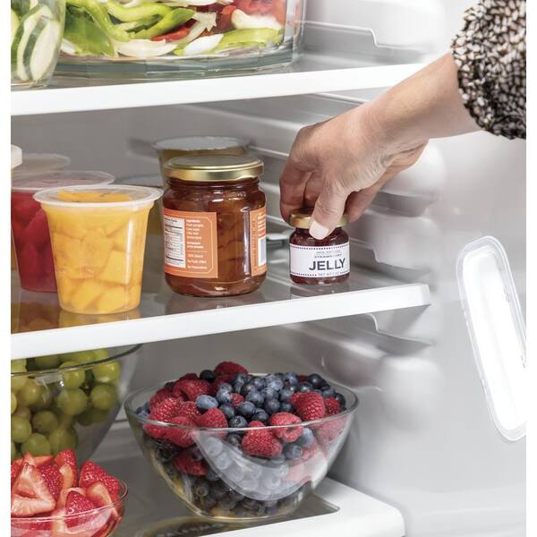 Ge 21 8 Cu Ft Side By Side Refrigerator In Fingerprint Resistant Stainless Steel Counter Depth Gzs22iynfs The Home Depot