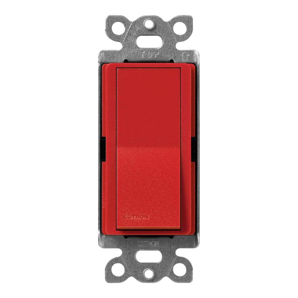 Lutron Claro On/Off Switch, 15Amp/SinglePole, Signal Red (SC1PSSR