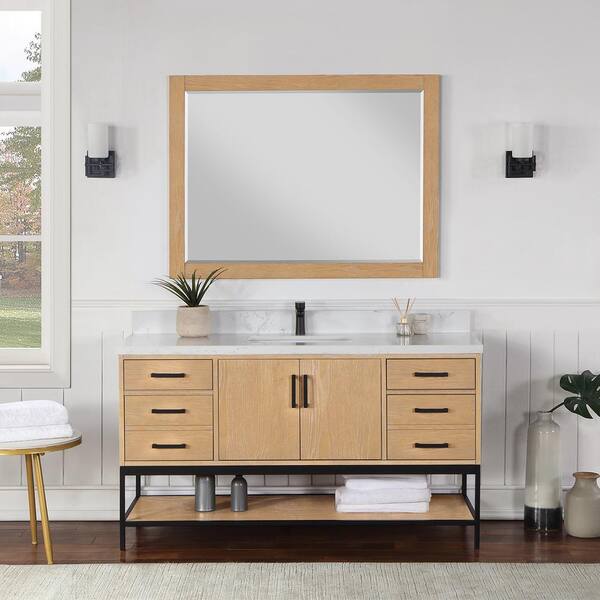 Altair Wildy 60 in. W x 22 in. D x 34 in. H Single Sink Bath Vanity in ...