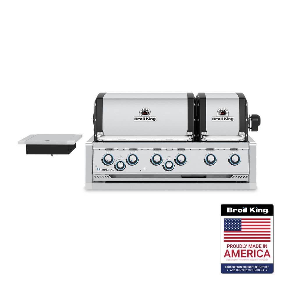 Imperial S 690 6-Burner Built-In Propane Gas Grill Head with Side Burner an