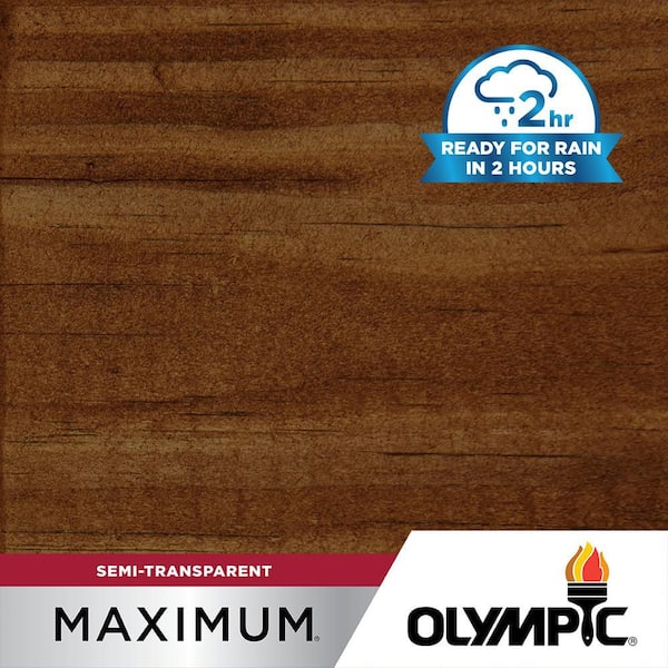 Maximum 1 gal.ST-2006 Chestnut Brown Semi-Transparent Exterior Stain and Sealer in One Low VOC