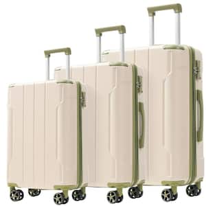Merax Lightweight 3-Piece Soft Pink ABS Hardshell Spinner Luggage