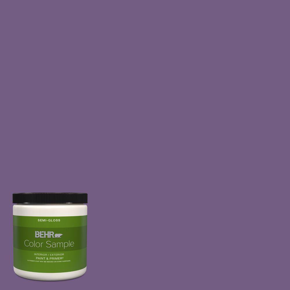 BEHR PREMIUM PLUS 8 oz. 650B7 Mystical Purple SemiGloss Interior