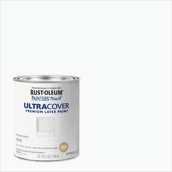 32 oz. Ultra Cover Satin Blossom White General Purpose Paint (Case of 2)