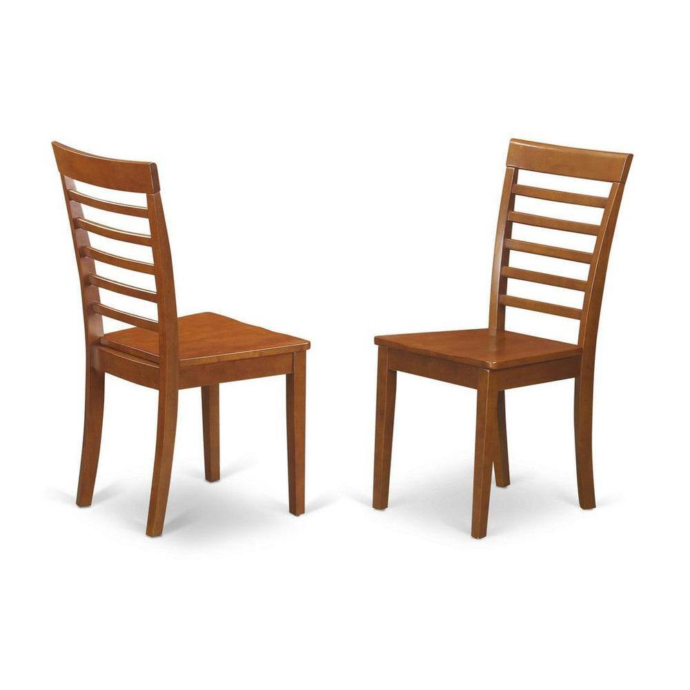 Saddle Brown Square Dining Table Set with 8 Wooden Chairs
