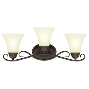 Dunmore 3-Light Oil Rubbed Bronze Wall Mount Bath Light