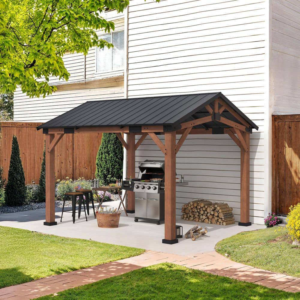 Norwood 12x10 Cedar and Steel Outdoor Gazebo