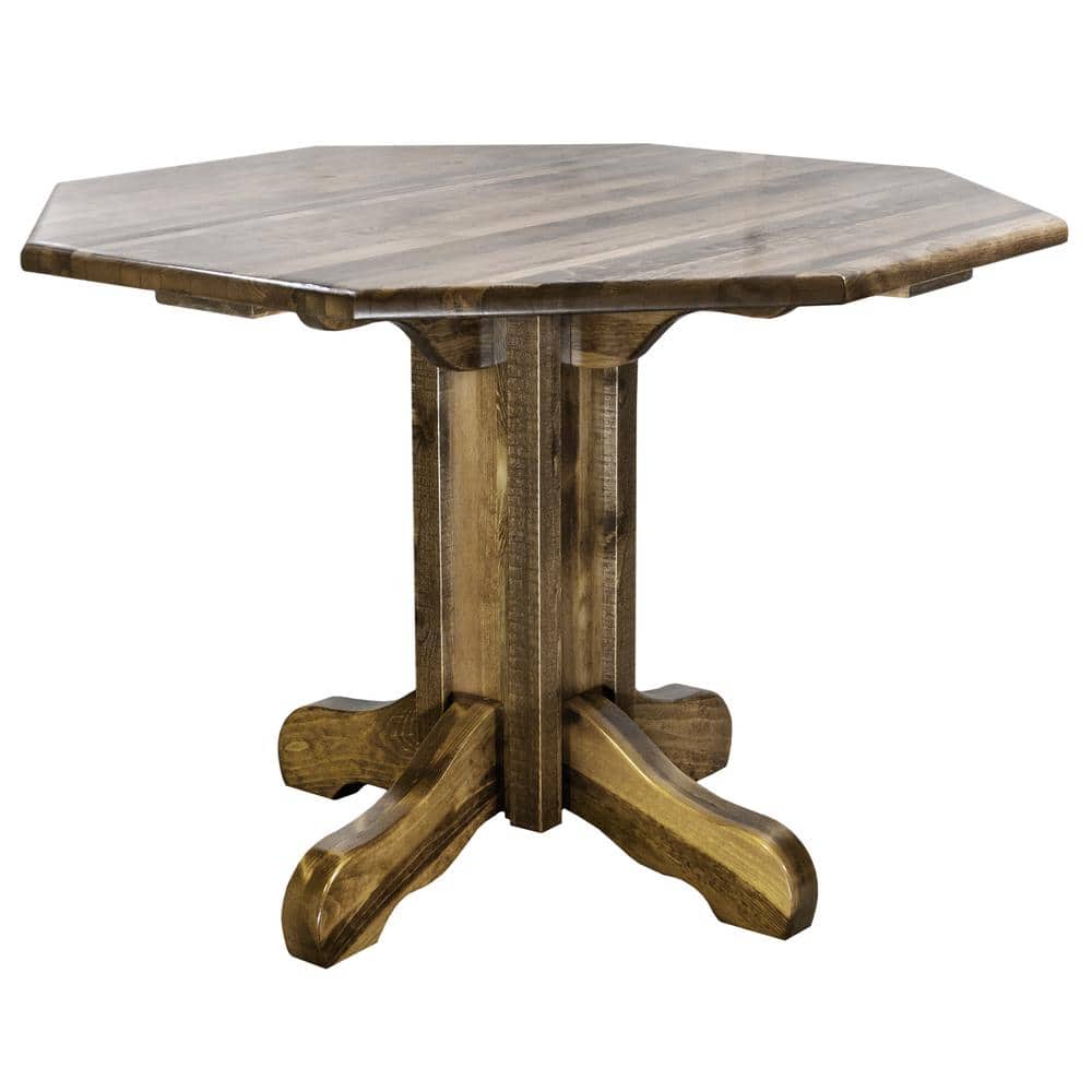 Early American Reclaimed Wood 45" Octagonal Bar Table