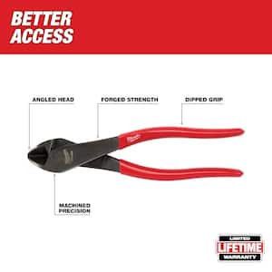 8 in. Dipped Grip Diagonal-Cutting Plier with Angled Head