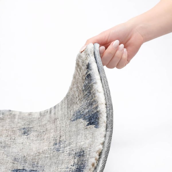 Dream Shag Premium Machine Washable Abstract ADS791 Gray 3 ft. x 4 ft. Area Rug