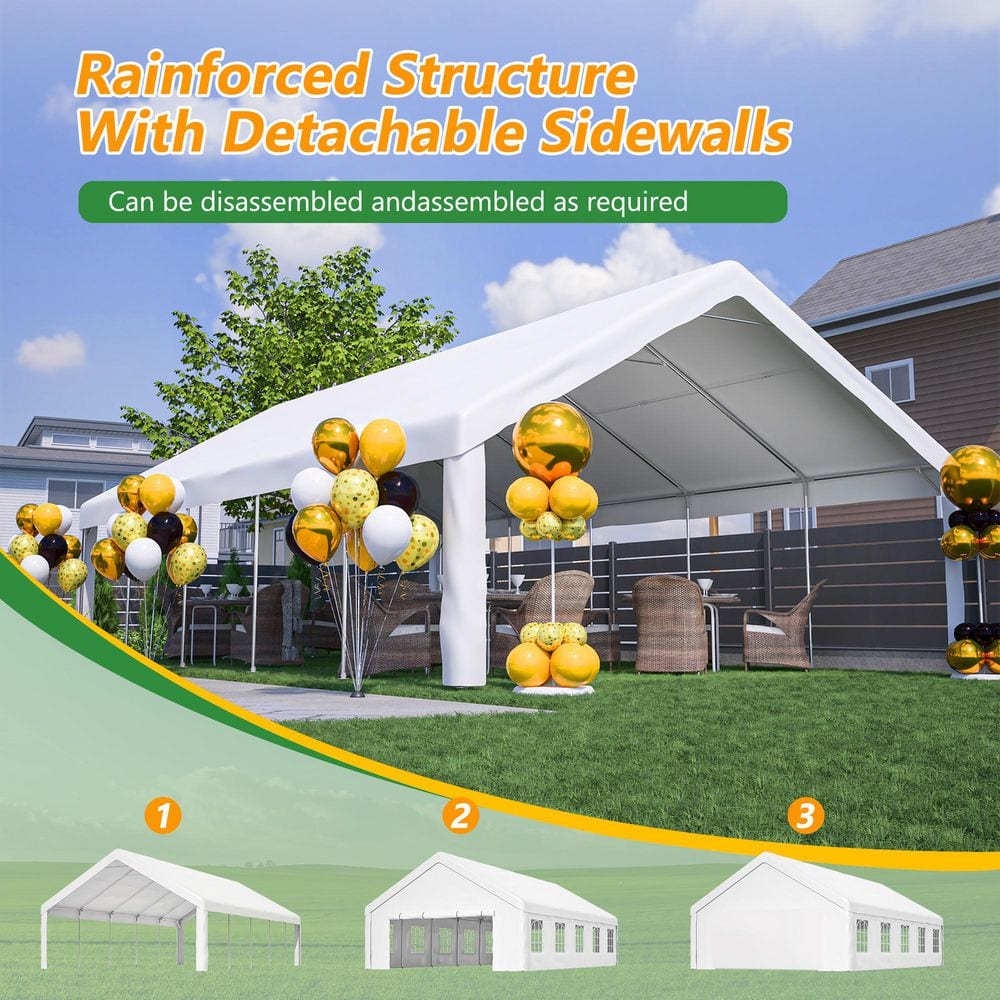 20x32 Ft White Heavy-Duty Outdoor Event Canopy Tent