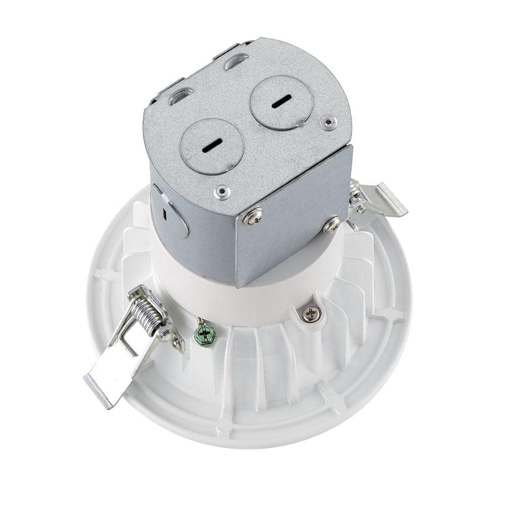 White Aluminum 4'' LED Recessed Lighting Kit for Indoor/Outdoor Use